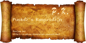 Puskás Kasszián névjegykártya